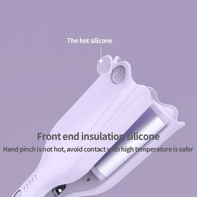 เครื่องม้วนผมไฟฟ้า PTC Heater Ceramic Hair Waver LCD 3 Barrel Electric Hair Curler